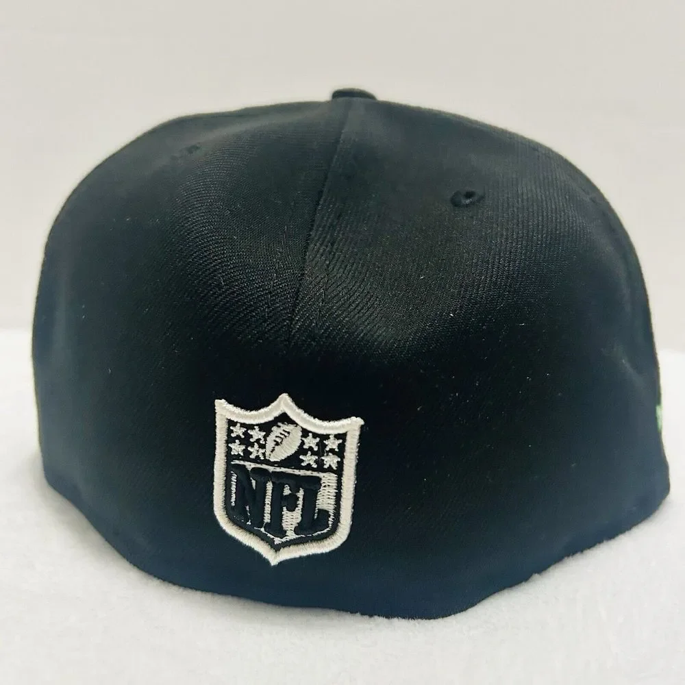 New Era Las Vegas Raiders Super Bowl 18 59FIFTY Fitted‎ Hat Cap Black Sz 7 1/2